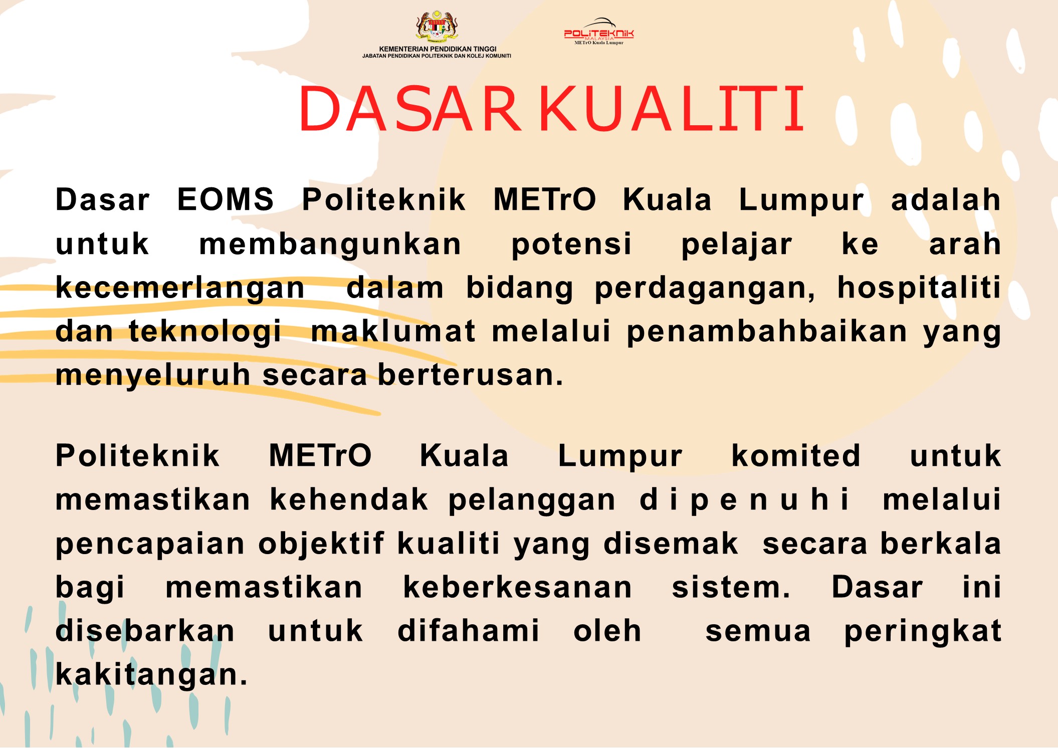 DASAR KUALITI 2026